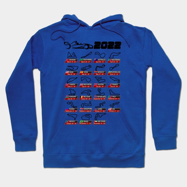 2022 Race Calendar Hoodie by wirajayakusuma